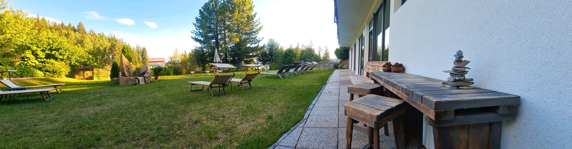 Wellness at Berghotel zum Zirm – Garden, lawn, whirlpool, and sauna on the sunny plateau of Renon